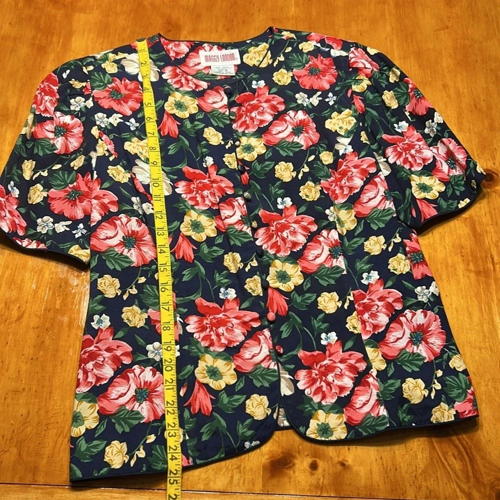 Maggy London Cottagecore 90s Floral 2 Piece Set Top and Skirt Rayon Gypsy Grunge